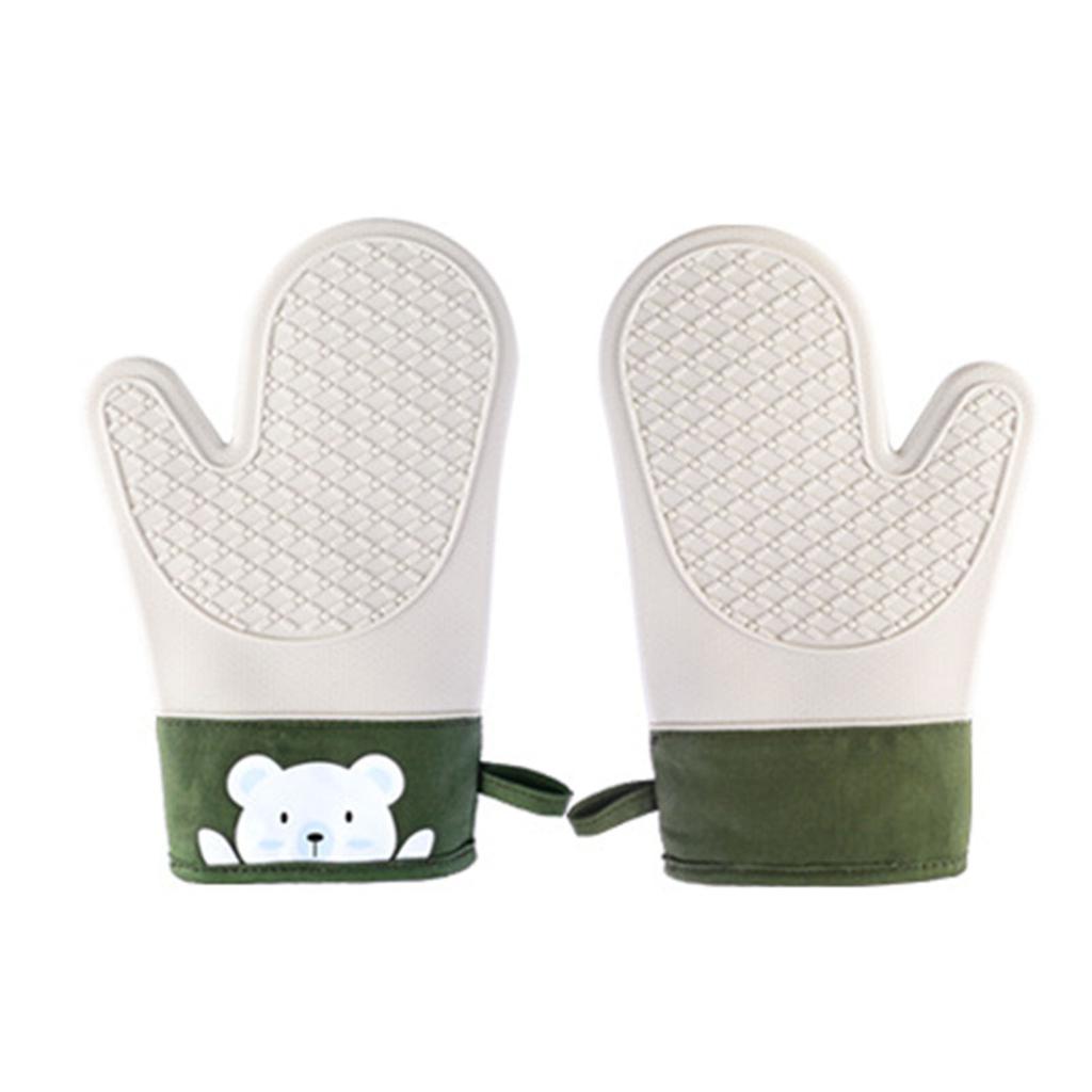 Silikon-Ofenhandschuhe, dicke Isolierung, rutschfeste Handschuhe, Mikrowellen-Verbrühschutz, Grill-Ofenhandschuhe, Topflappen, Küchen-Backwerkzeug