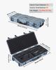 Hard Rifle Case, Lockable Rifle Case with 4 Layers Pre-cut Foams, 914 Mm Gun Storage with Wheels, IP67 Waterproof & Dustproof Pistol Storage Cases for