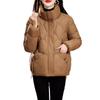 Women's Plus Size Down Cotton Jacket Short Warm Winter Loose Casual Jacket