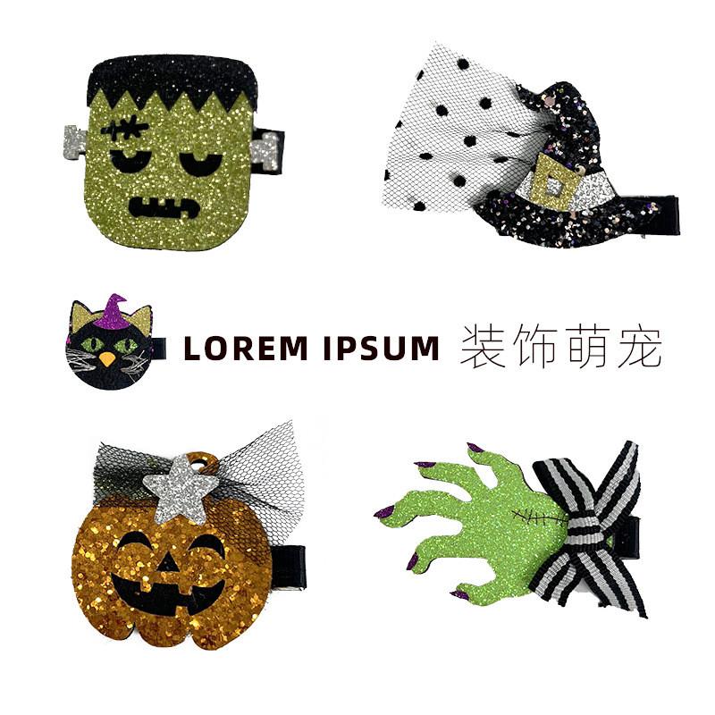 Halloween Haarbänder für Haustiere mit skurrilen Kürbis- und Spinnenaccessoires für Hunde und Katzen