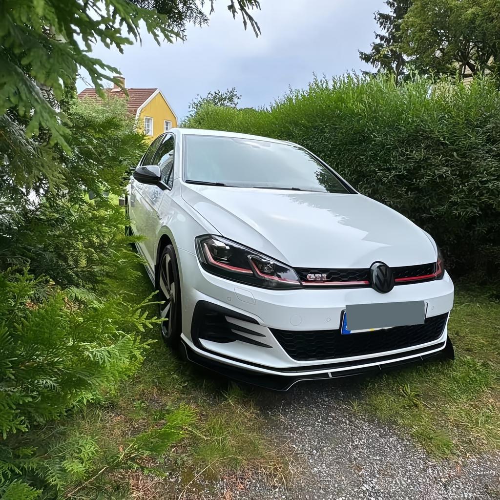 Maxton Style Gloss Black Car Front Bumper Splitter Lip For VW Golf 7 7.5 GTI GTD R R-Line 2013-2020 MK7 MK7.5 TDI TSI 2012-2020