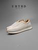 European Luxury Men's Genuine Leather Casual White Shoes - Trendy Summer Forrest Gump Style