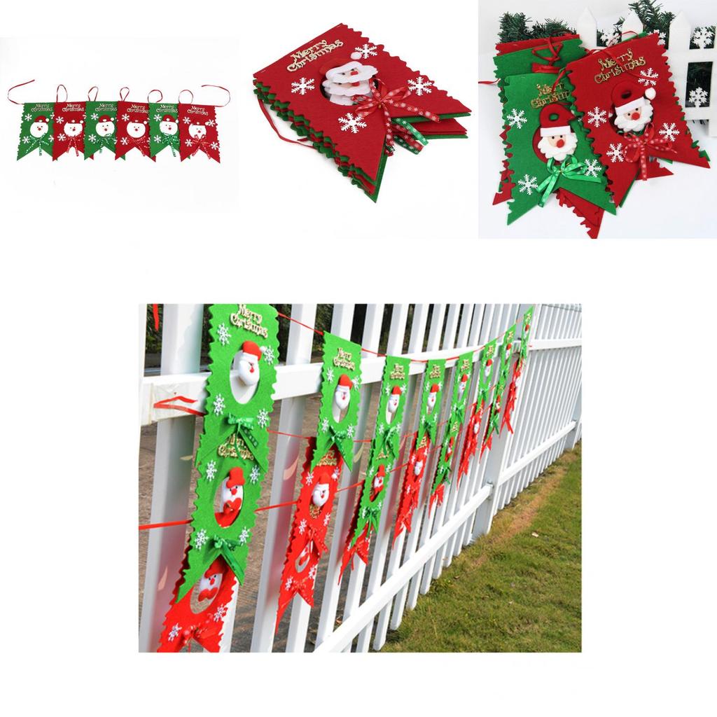 Christmas Santa Claus Pattern Banner Set With Unique Design For Holiday Wall Art And Celebrations