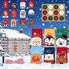 24Pcs/Set Christmas Gift Bag Santa Claus Snowman Deer Pattern Paper Treat Boxes Candy Packaging Festive Goodie Bags Decoration