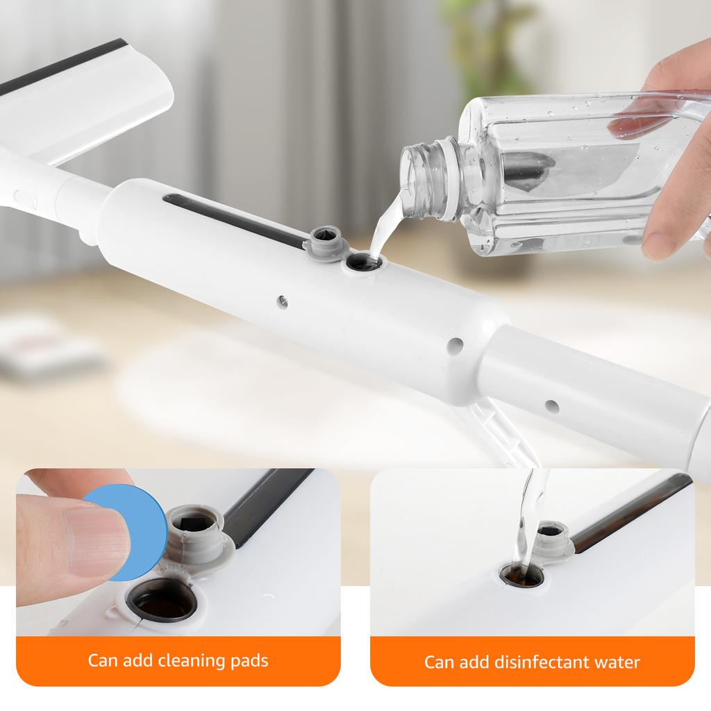 30cm Squeegee for Window Cleaning with Spray Extendable Kit with 3 Replaceable Microfiber Pads Home Cleaner Tools for Bathrooms