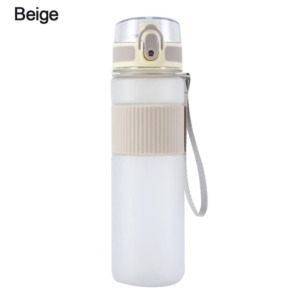 Safety Lock Buckle 550ML Sports Water Bottle Plastic Large Capacity Travel Water Cup Portable Leak-Proof Drink Cup Sports Gym
