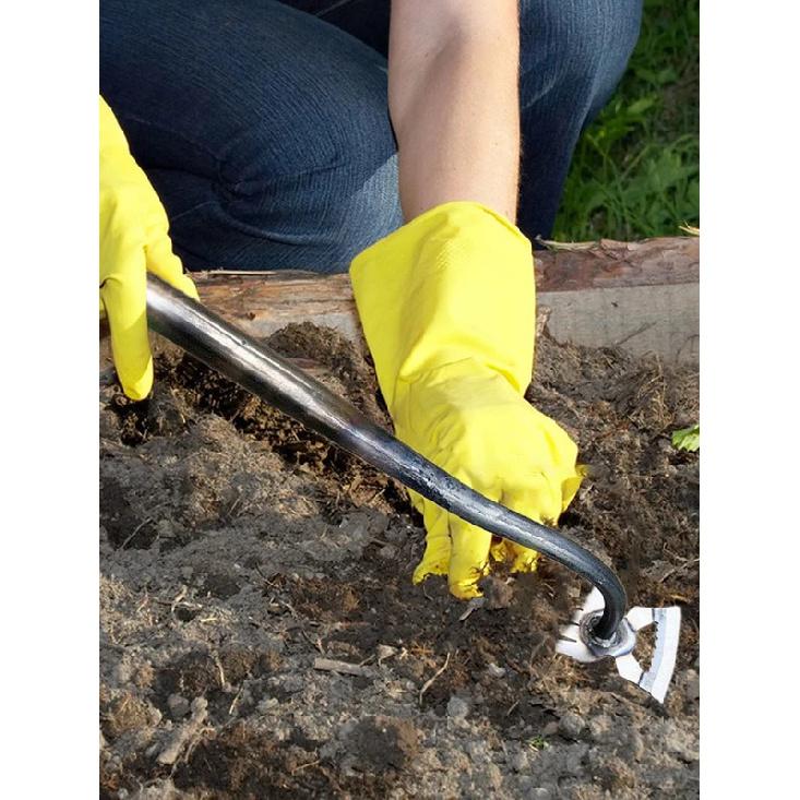Multifunctional Garden Rake Manganese Steel Hand Weeder Rake Agricultural Weed Puller Shovel Grass Rooting Soil Loosening Tool