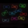 Men Glowing Bow Tie EL Wire Neon LED Luminous Party Haloween Christmas Luminous Light Up Decoration Bar Club Stage Prop Clothing