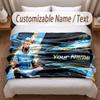 Erling Haaland Printed Flannel Blanket Custom Name Text Soft Warm Throw For Bedroom Holiday Gift