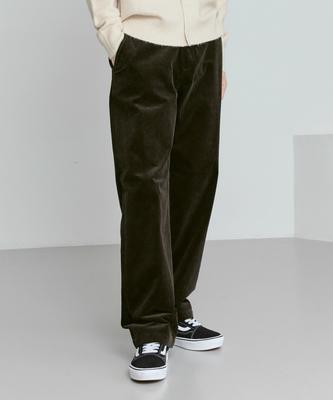 210EDIT Men'S Corduroy Semi-Wide Pants [Dark Khaki]_Zf4Pt190