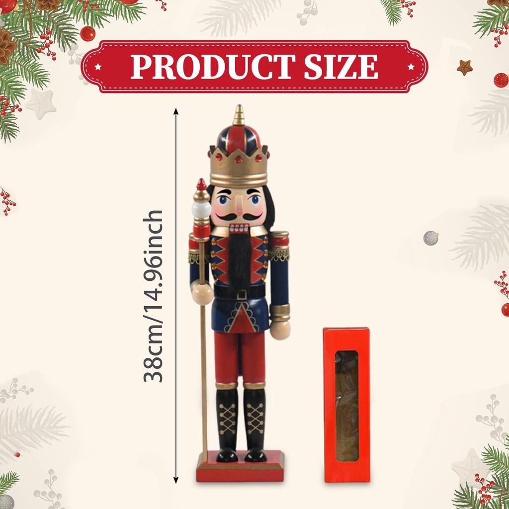 Nussknacker Figur Weihnachtsdekoration Statue Ornament für Weihnachtsbaum Zuhause