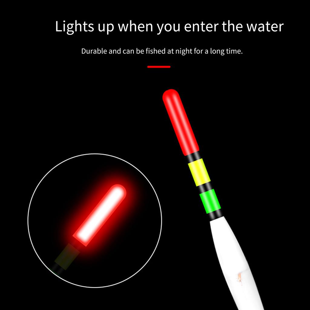 10pcs Fishing Float LED Electric Light Stick Deep Water Luminous Electronic Floats Bobber Rod Fishing Tackle Gear Equipment