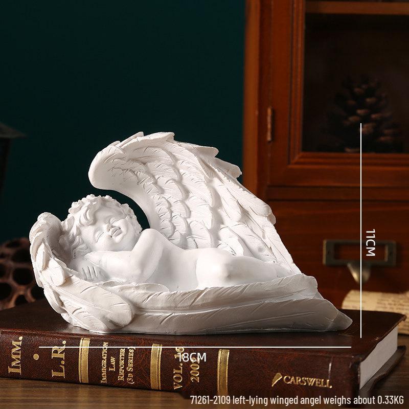 Nordisches Mädchen Betender Engel Skulptur - Leichter Luxus Bürodekor Handwerk