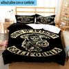 3PCS Anarchy Motorcycle Club 3pcs Bedding,Including 3PCS Duvet Cover And 2pcs Pillowcases Perfect for Christmas,Ideal for Bedroom, Dormitory