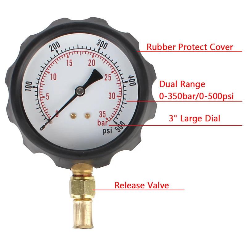 Automobile Diagnostic Tools Oil Pressure Gauge Transmission Pressure Test Meter Car Hydraulic Oil Pressure Tester TU-11A 12Pcs