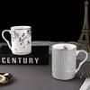 FLORIS Porcelain Afternoon Tea Set: Ceramic Gift Mug, Coffee Cup, and Western Dinner Plate in Gift Box