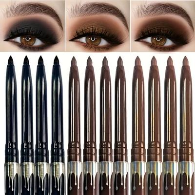 1 delineador de ojos líquido 2 en 1, negro, resistente al agua, lápiz de maquillaje cosmético, resistente al sudor, herramienta de maquillaje de belleza de larga duración