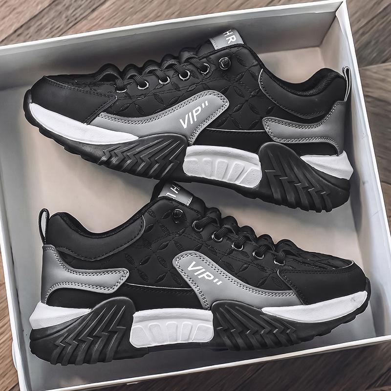 Men Chunky Sneakers Fashion Platform Walking Shoes Male Thick Sole Casual Sneaker Anti-Slip Trend Outdoor Sports Running Shoes