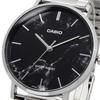 Casio Quartz Men's Watch MTP-VT01DM-1A Black Marble Metal Band
