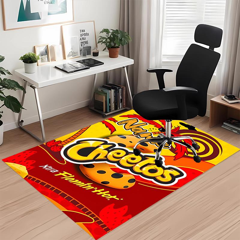 Custom Name Cheetos Printed Carpet, for Office Chair Living Room Bedroom Kitchen Room Decor Gifts.