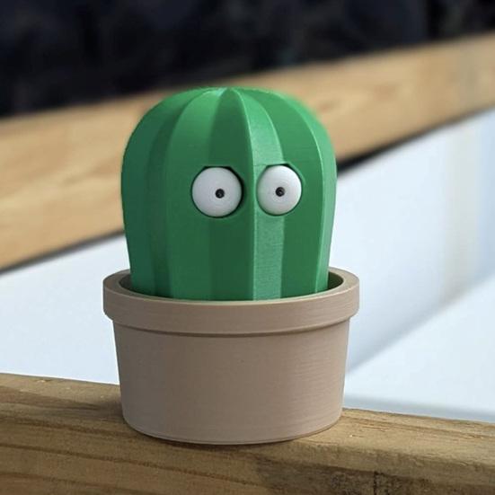 Cactus Squeeze Toy Press To Pop Eyes Stress Ball Funny Stress Relief Figurine for Desk Office Portable Decompression Gadget for Kids Adults