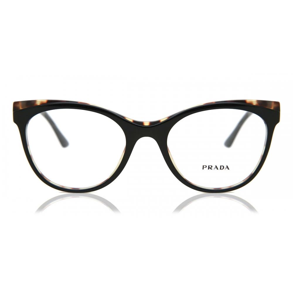 

Prada Pr 05wv 3891o1 Women Eyeglasses Black/Tortoise/53