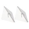 2 Pcs Table Number Holder Stainless Steel Stable Triangle Shape Place Card Holder Restaurant Menu Card Stand