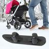 Stroller Skis & Bicycle Ski Conversion Kit, 2-in-1 Winter Attachment for Baby Strollers Bikes & Golf Carts, for Outdoor Snowy