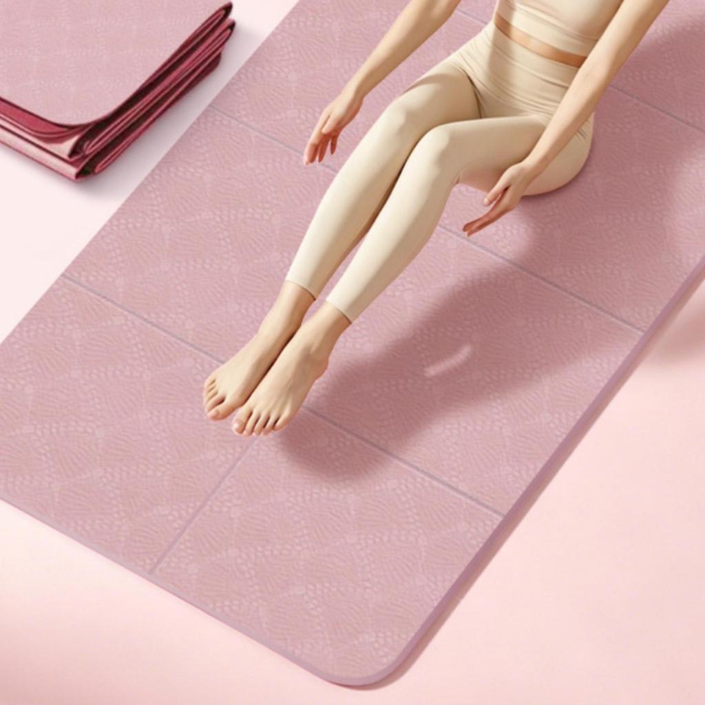 Anti-Slip Foldable Exercise Mat Portable TPE Thick Long-Lasting for