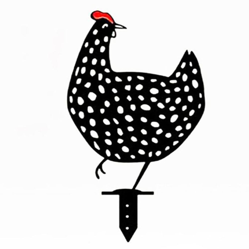 Plastic Chicken Statues Garden Ornaments Garden Card Insertion Creative Hen Yard Ornaments