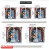 2pcs 2D flat printing Christmas Window Curtains Cute Snowman Christmas Gifts 100% Polyester Fabric Without Electricity Festive