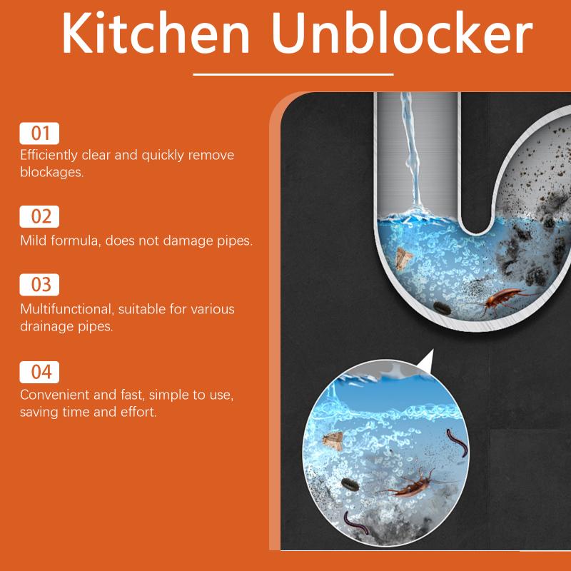 Jue-Fish Powerful Drain Pipe Unclogger Fast Unclog Sink Drain Pipe for Kitchen and Toilet Drainage System one size