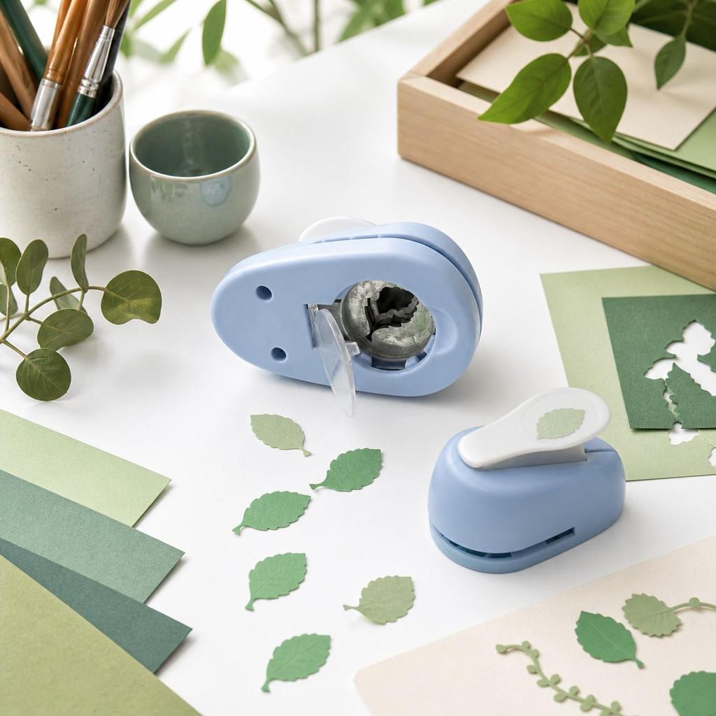 LeafShaped Craft Paper Punch Compact Leaf Clean Cut for Scrapbookers, Classroom