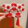 Flower Chinese New Year Headwear Bow Ancient Style Hairpin Simple Hanfu Hairpin  Children