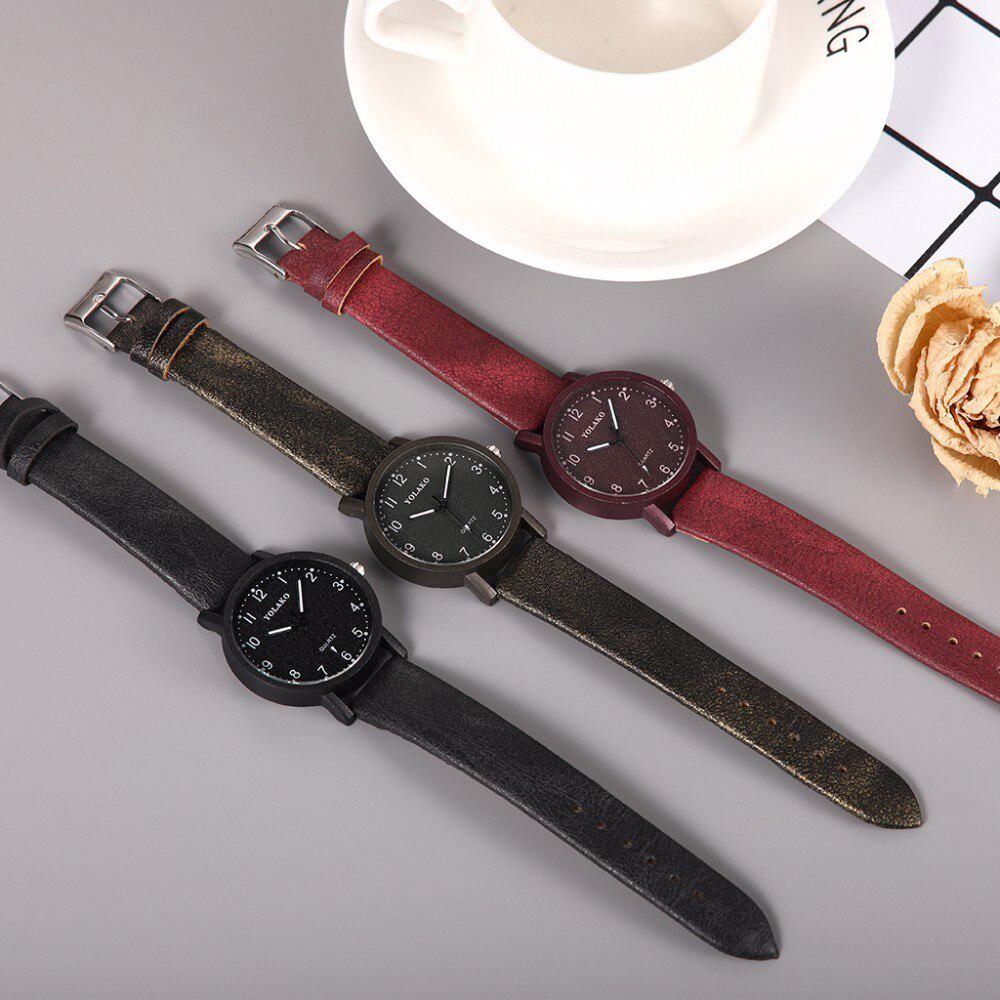 Arabic Numeral Wristwatches for Women, Luxury Casual Leather and Quartz Watches Watch for Dropshipping