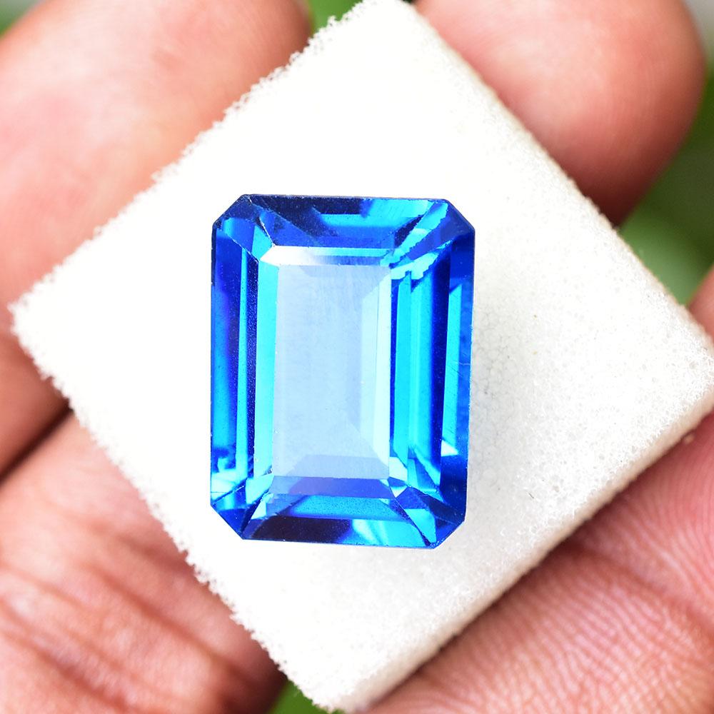 Natural Blue Sapphire Loose Gemstone AAA Quality 18 Ct Emerald Shape September Birthday Birthstone