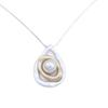 New hollow geometric ring long pendant, women's creative hollow irregular ring long necklace