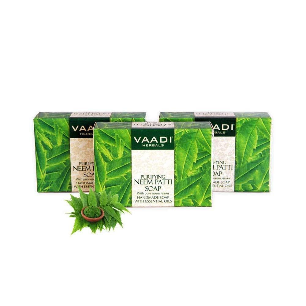 @ Vaadi Herbals Neem Patti Soap Pure Neem Leaves 3 x 75g Zr-2326-60%Off