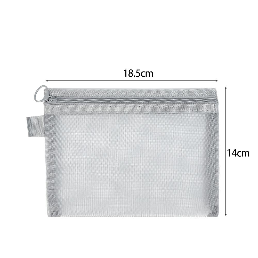 1/3pcs Mesh Transparent Cosmetic Bag Skin Care Storage Bag Handbag Portable Travel Wash Organizer Student Stationery Bag