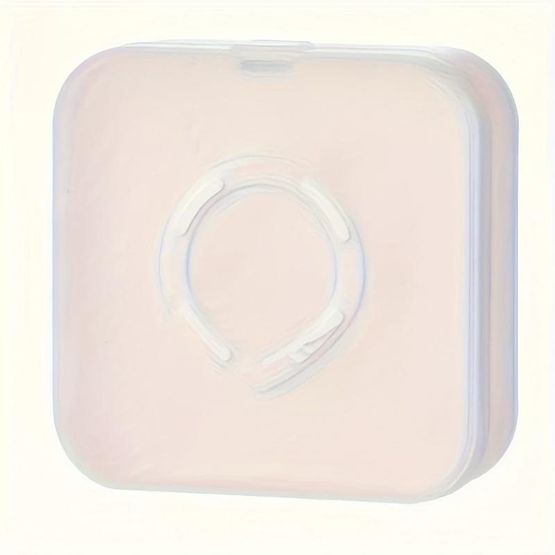 Portable Large-Capacity Square Makeup Powder Puff Storage Boxes - Breathable Dust-Proof Durable Plastic Organizer with Transparent Lids, Pastel Colors