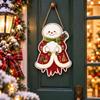 2D Flat Design Snowman Hanging Boards Wooden Snowman Door Decoration  Indoor Use