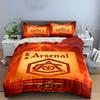 Set Biancheria da Letto Logo Arsenal Copripiumino Copripiumino Federe Decorazioni per la Casa (1 * Copripiumino 2 * Federe, senza piumino)