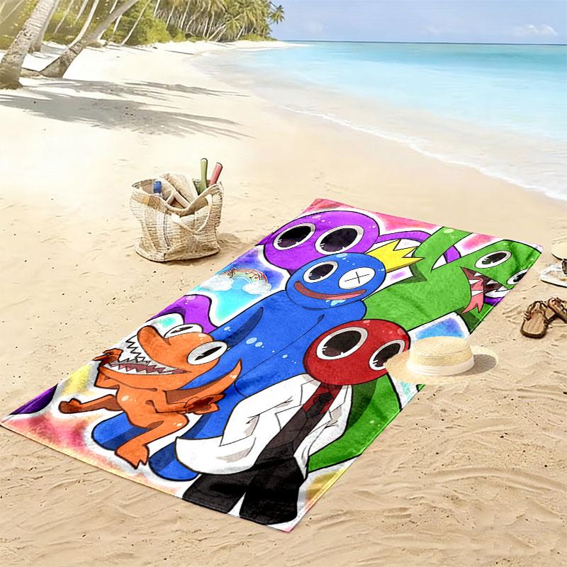Rainbow Friends Force Print Beach Towel, Large Soft Quick Dry Towel for Beach Camping Swimming