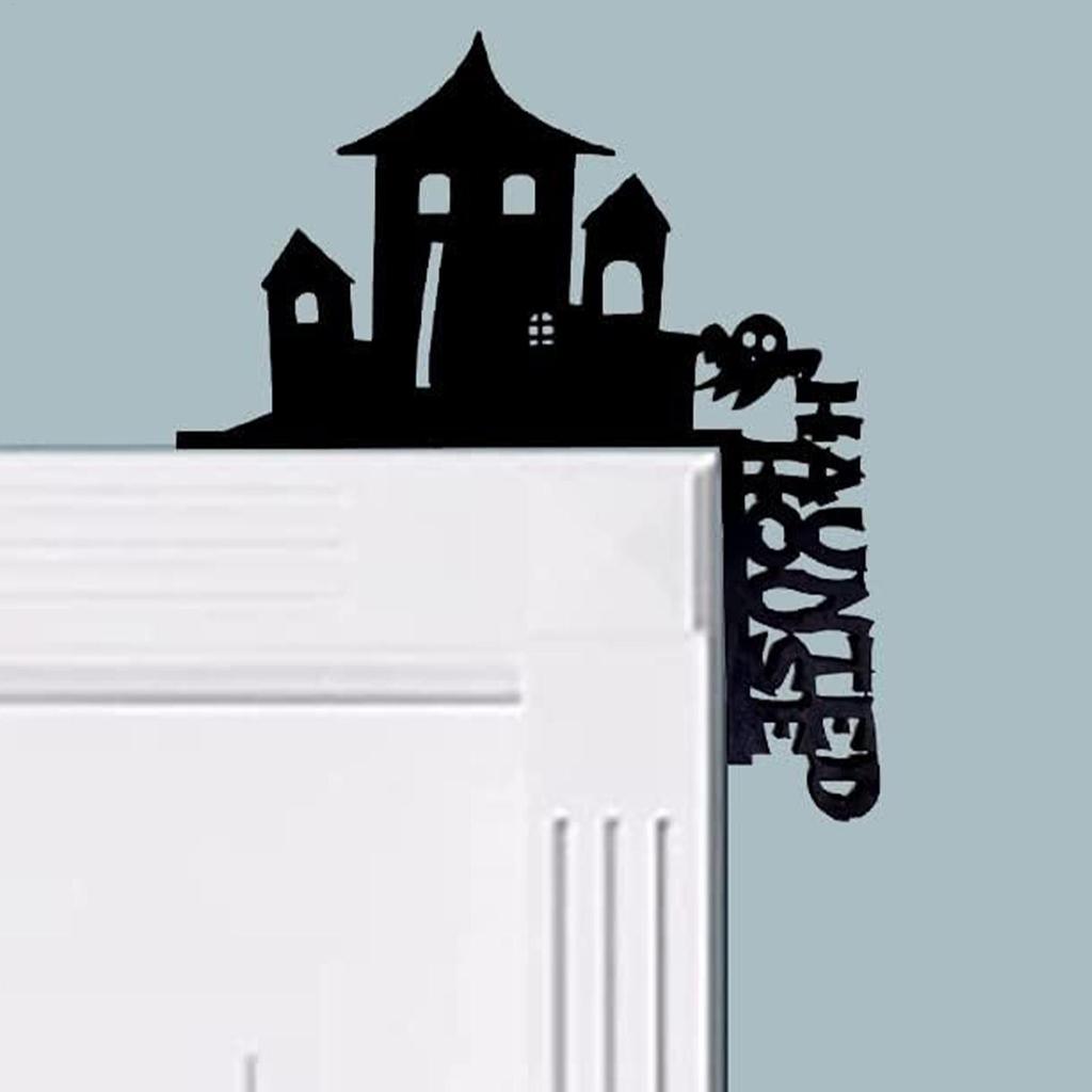 Door Topper Metal Halloween Door Ornament Scary Whimsical Doorframe Decoration For Haunted House Apartment Kitchen Dorm Bathroom