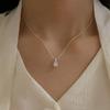 925 Silver Square Cubic Pendant Necklace