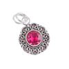 Pink Tourmaline Gemstone 925 Sterling Silver Pendant 1.06" Handmade Jewelry For Girls PP-29-7