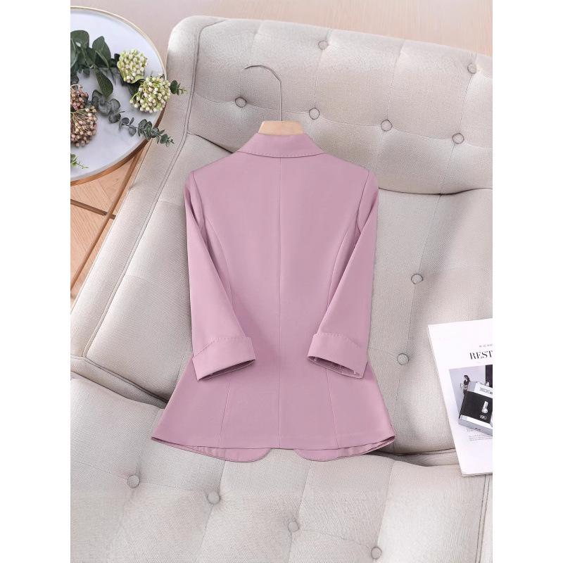 Women's Summer Seven-Sleeve Slim Blazer - Stylish Professional Jacket