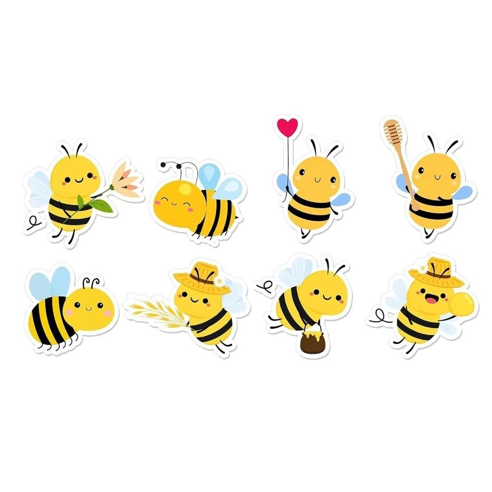 DIY Bee Stickers Waterproof Decoration Sticker Guitar Sticker Decor for Water Cup Computer