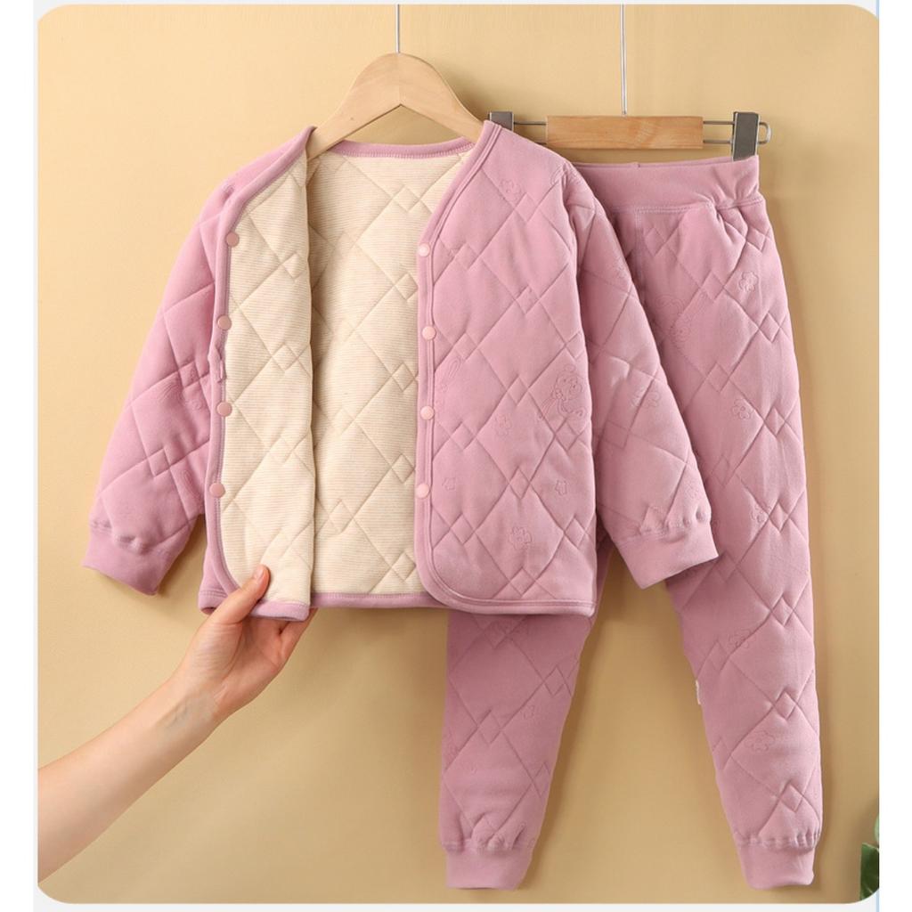 School Uniform Artifact:Children's Autumn and Winter Cotton Jacket, Cotton Pants, Warm Cotton Jacket for Boys and Girls, Inner Lining FSchool Students