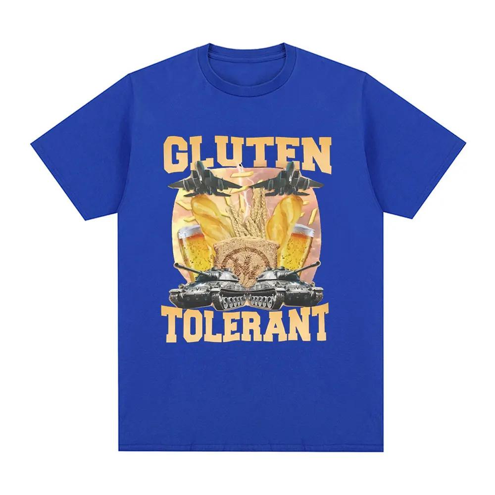 Creative Gluten Tolerant Funny Meme Graphic T Shirt Men Women Clothing Fashion Vintage T-shirt Casual Cotton Oversized Tee Shirt